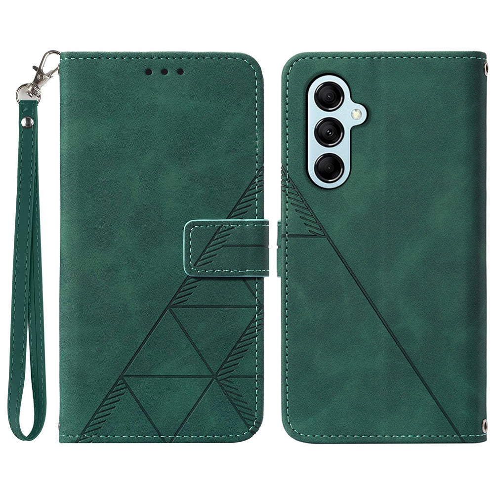 YB Imprinting Series-1 For Samsung Galaxy M14 5G Imprinted Lines Shell Stand Wallet PU Leather Case YB Imprinting Series-1 For Samsung Galaxy M14 5G Imprinted Lines Shell Stand Wallet PU Leather Case